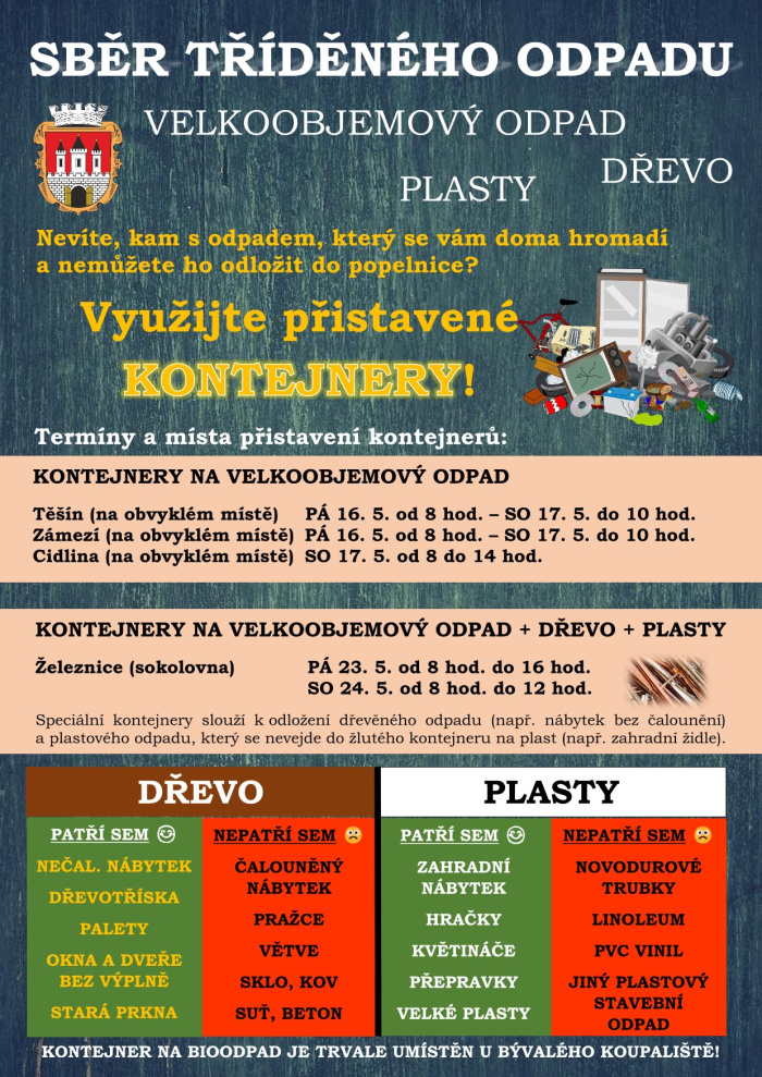 plakát-sběr tříděného odpadu-květen 2025