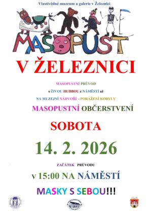 V Železnici „Masopust držíme…“ v sobotu 14. února. Přijďte se poveselit! 1